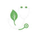 CureGenie logo - leaf and stethoscope